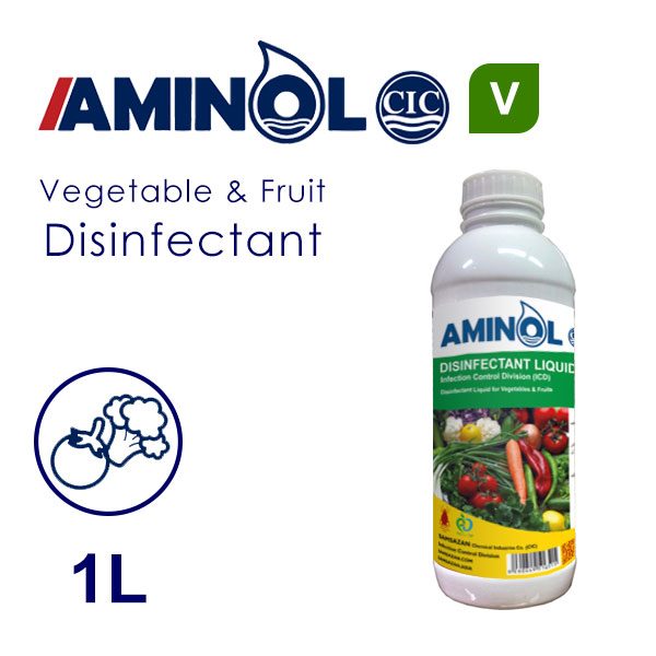 بطری 1 لیتری ضد عفونی کننده سزیجات و میوه آمینول V