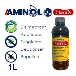 Бутылка Aminol Caroline объемом 1 литр - дезинфицирующее средство, инсектицид, акарицид, фунгицид и репеллент от насекомых.